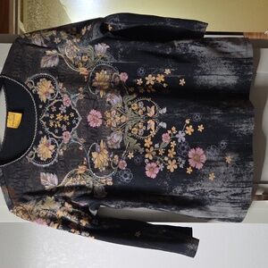 Katina Marie Floral Sleeve Top